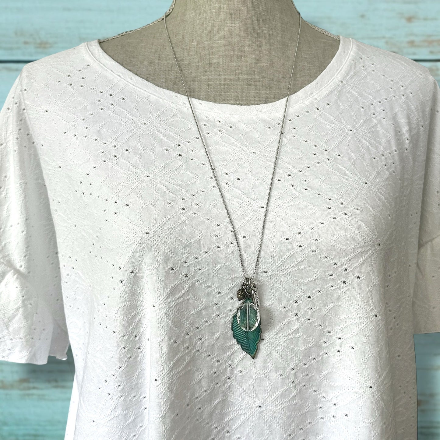 Patina Leaf Necklace