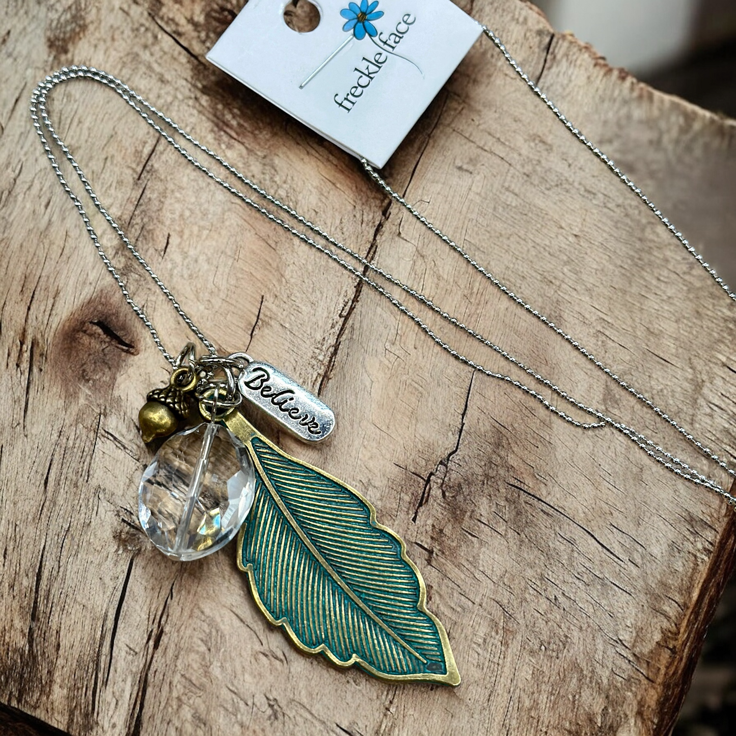 Patina Leaf Necklace