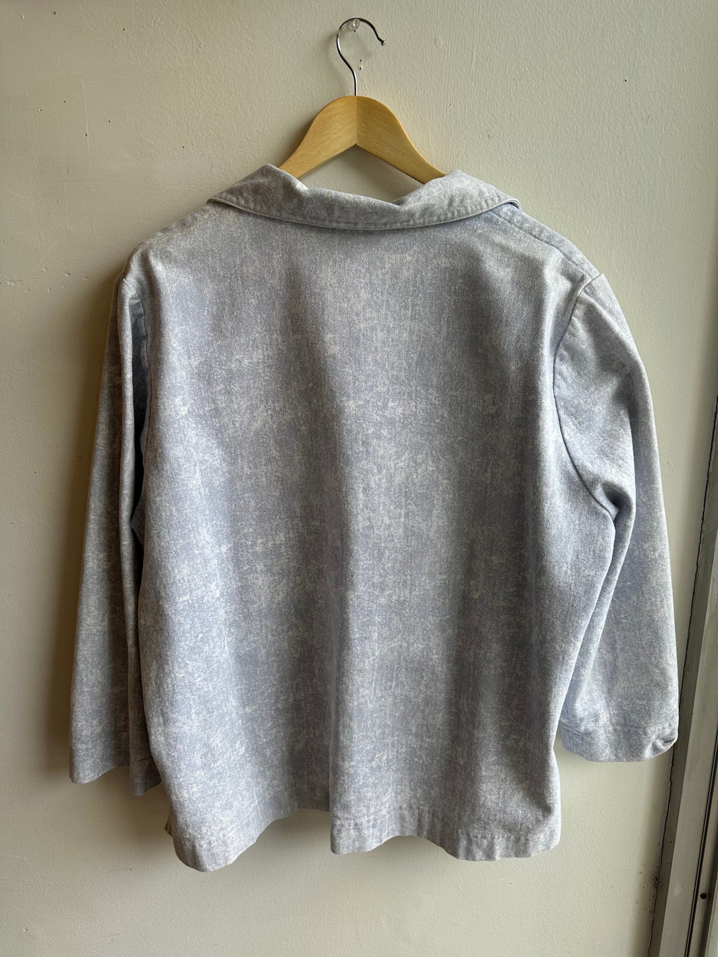 Vintage Faded Denim Shirt Jacket – Size XXL