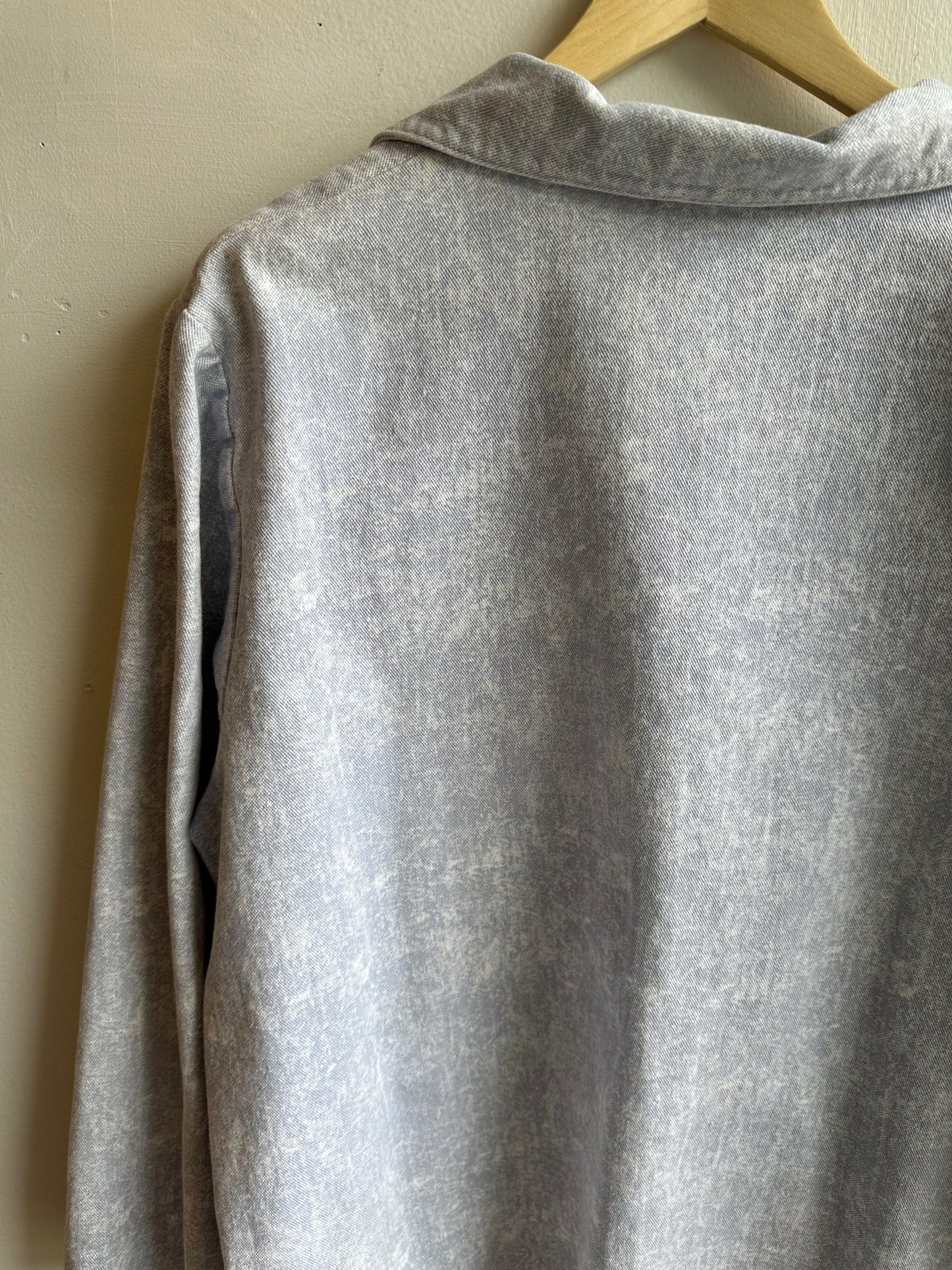 Vintage Faded Denim Shirt Jacket – Size XXL