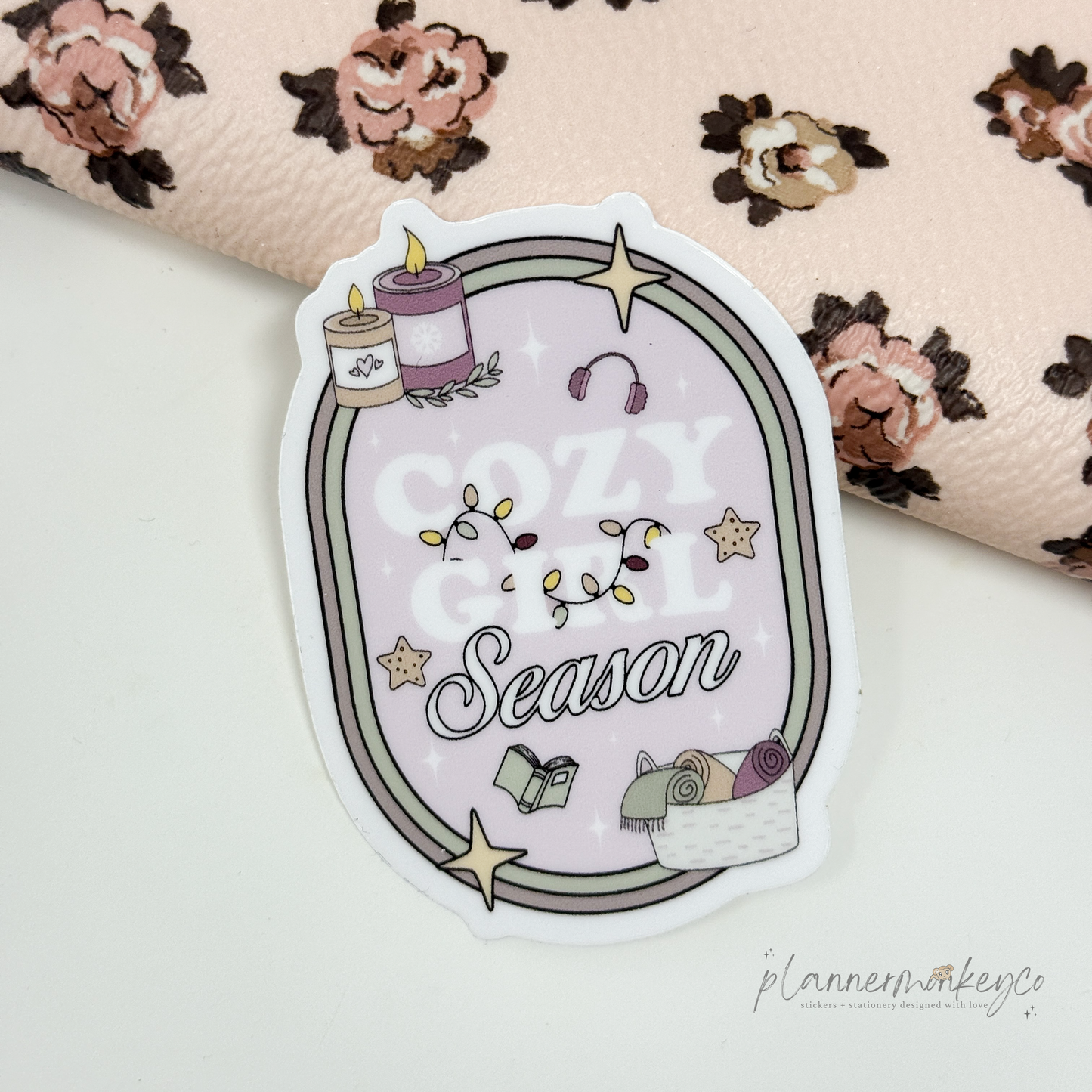 Cozy Girl Season Vinyl Die Cut Sticker | Glossy