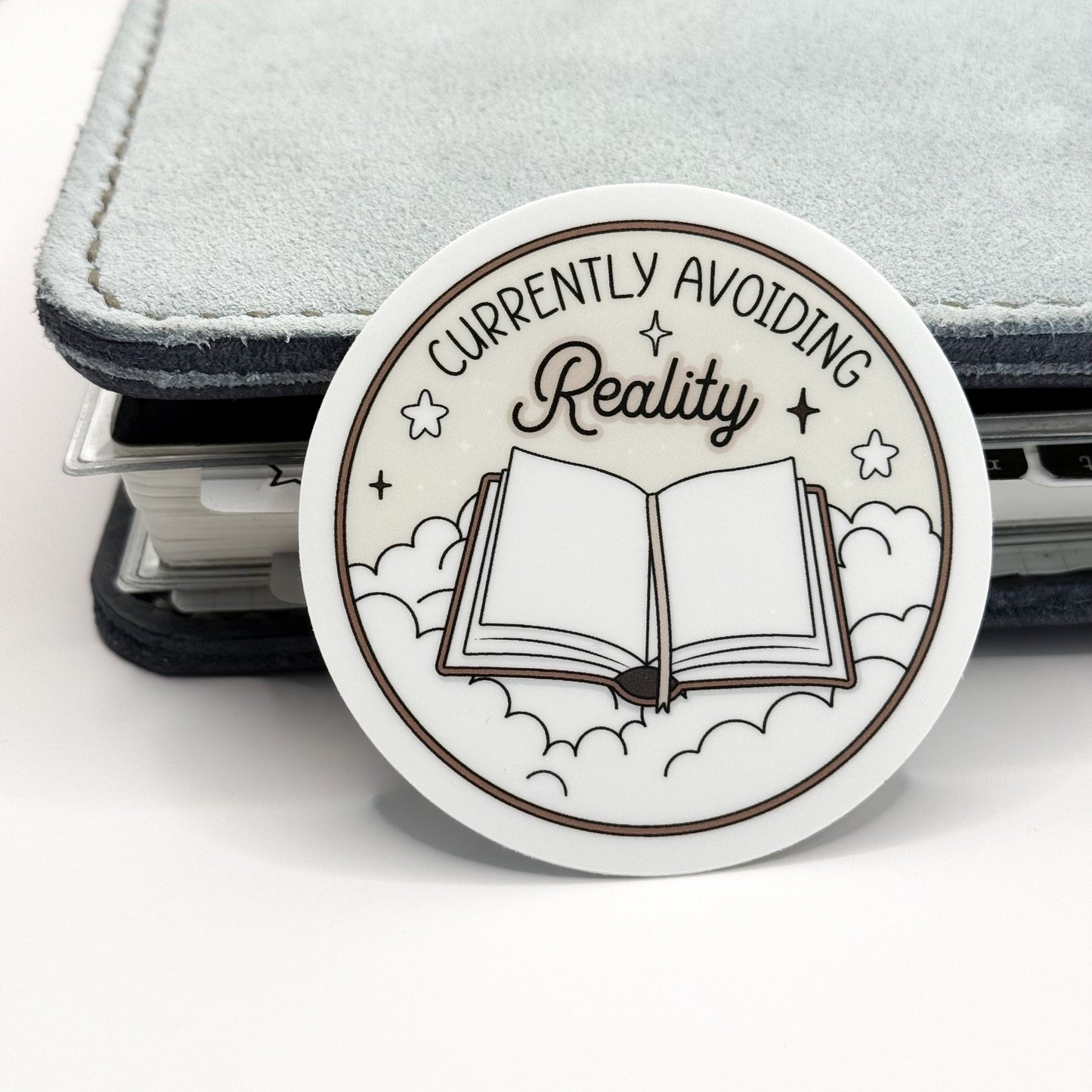 Currently Avoiding Reality Vinyl Die Cut Sticker | Matte