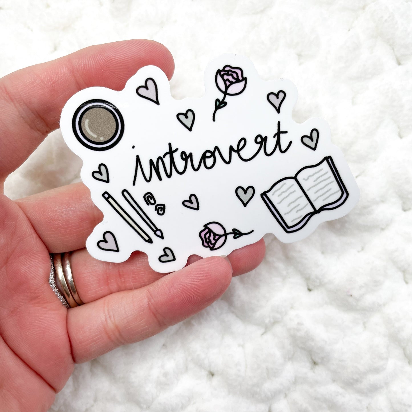 Introvert VINYL Die Cut Sticker | Matte White