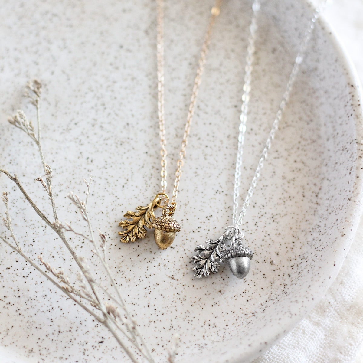 Acorn & Oak Leaf Necklace