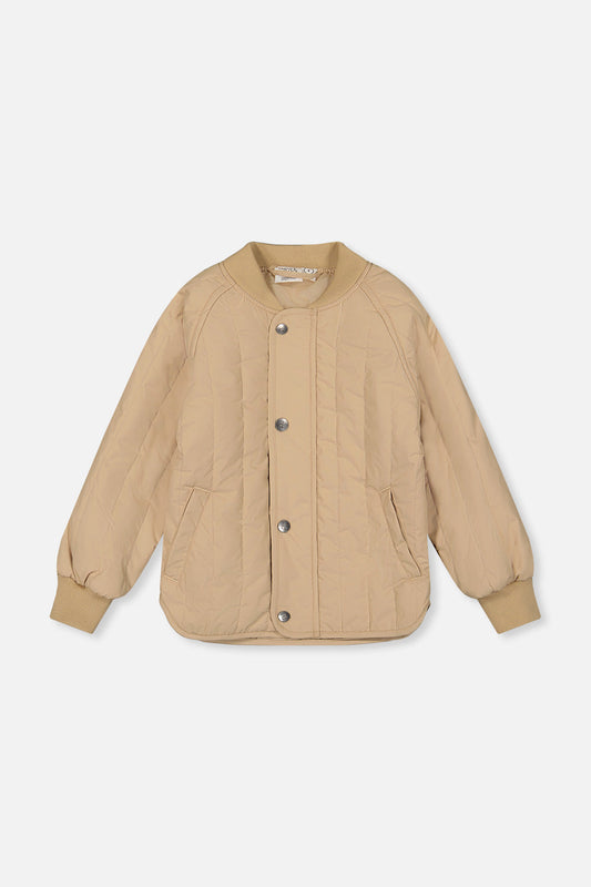 Quilted Raglan Sleeve Jacket Beige