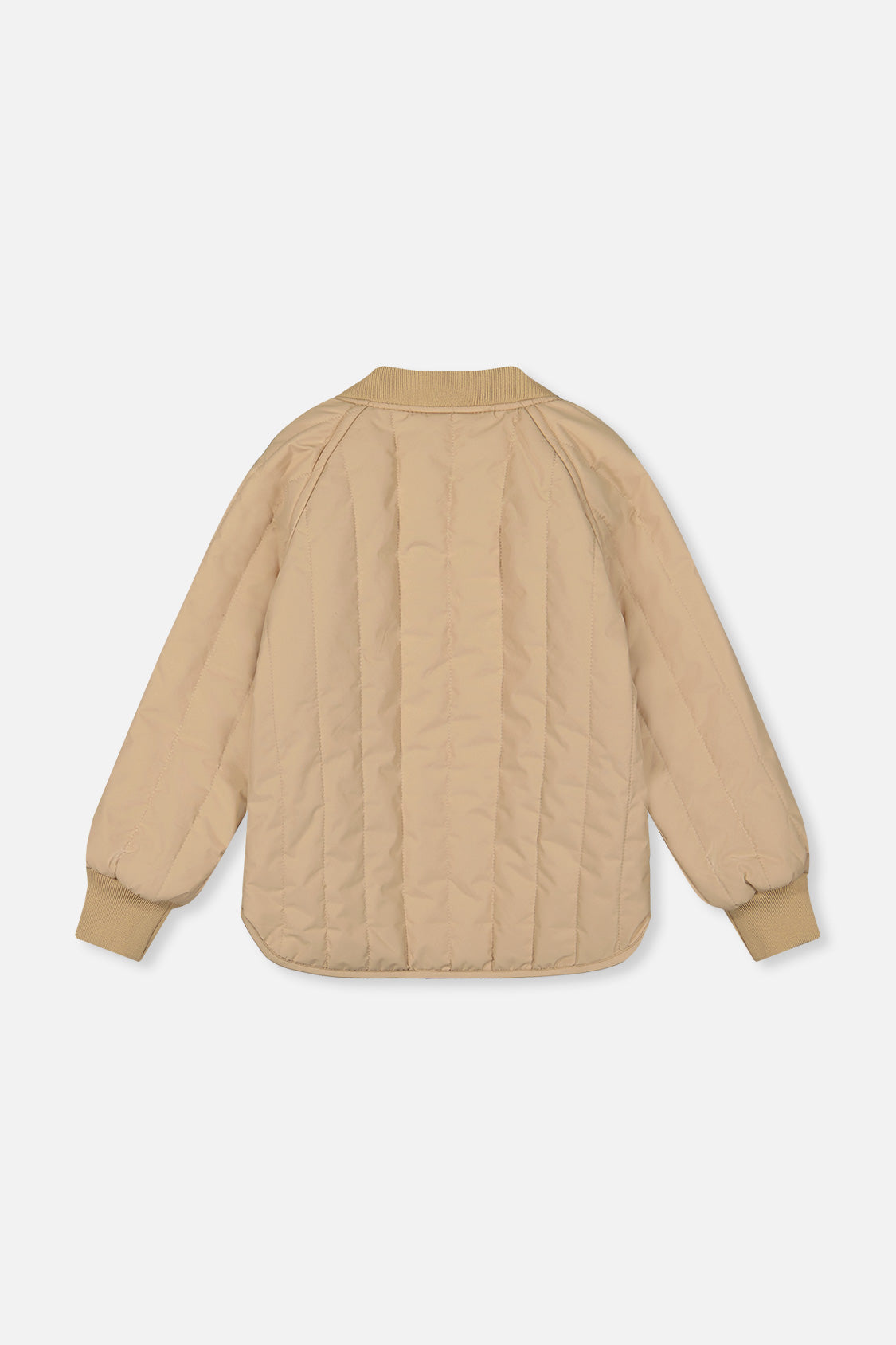 Quilted Raglan Sleeve Jacket Beige