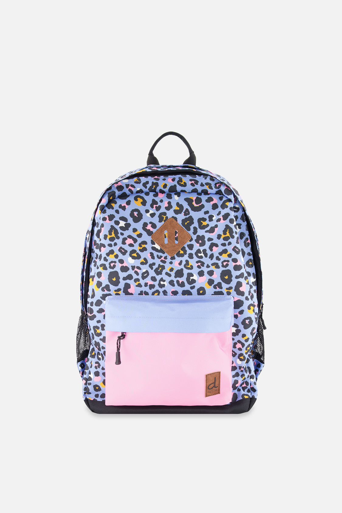 Kids Backpack Blue Leopard Print
