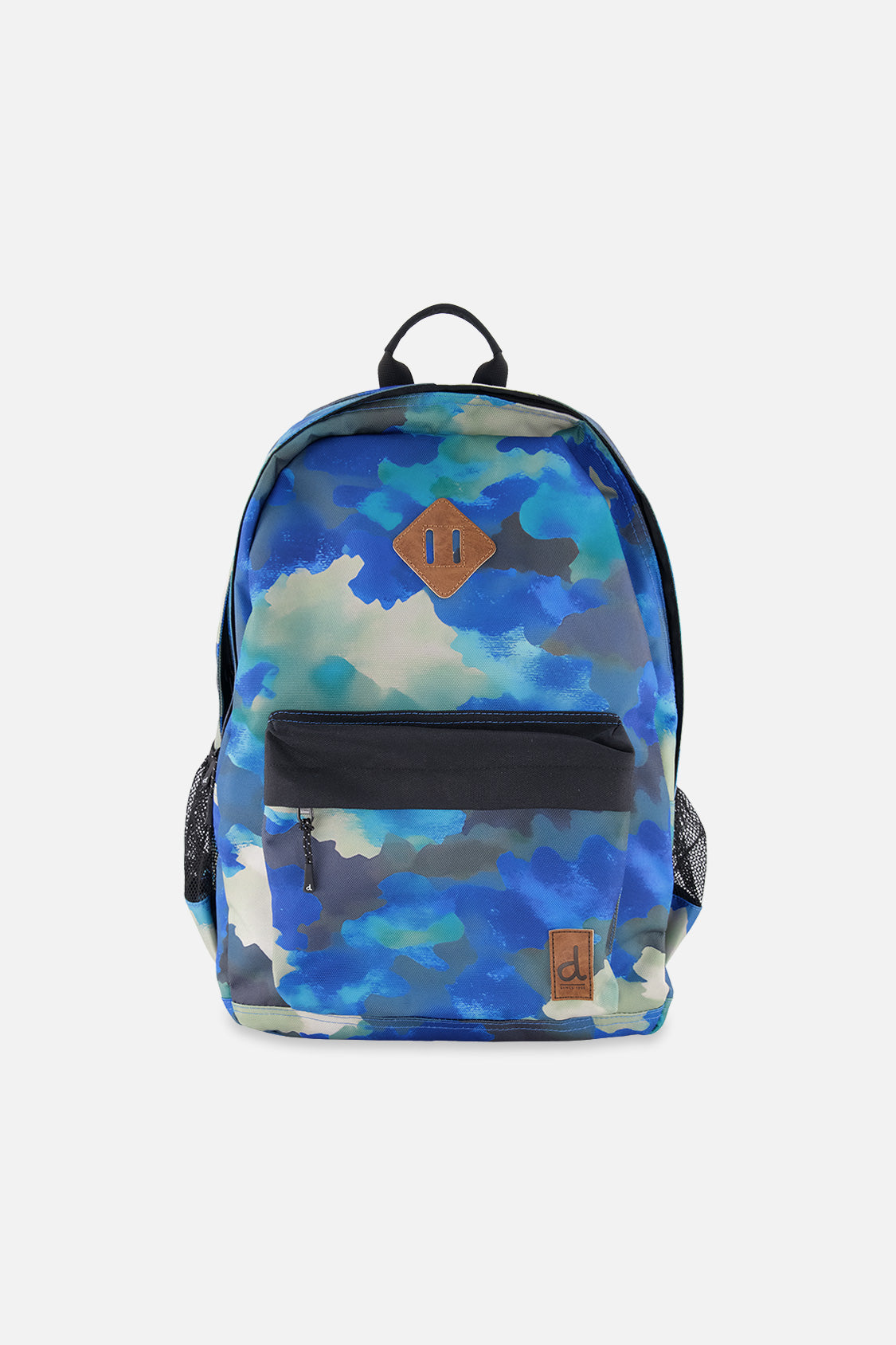 Kids Backpack Blue And Grey Camouflage