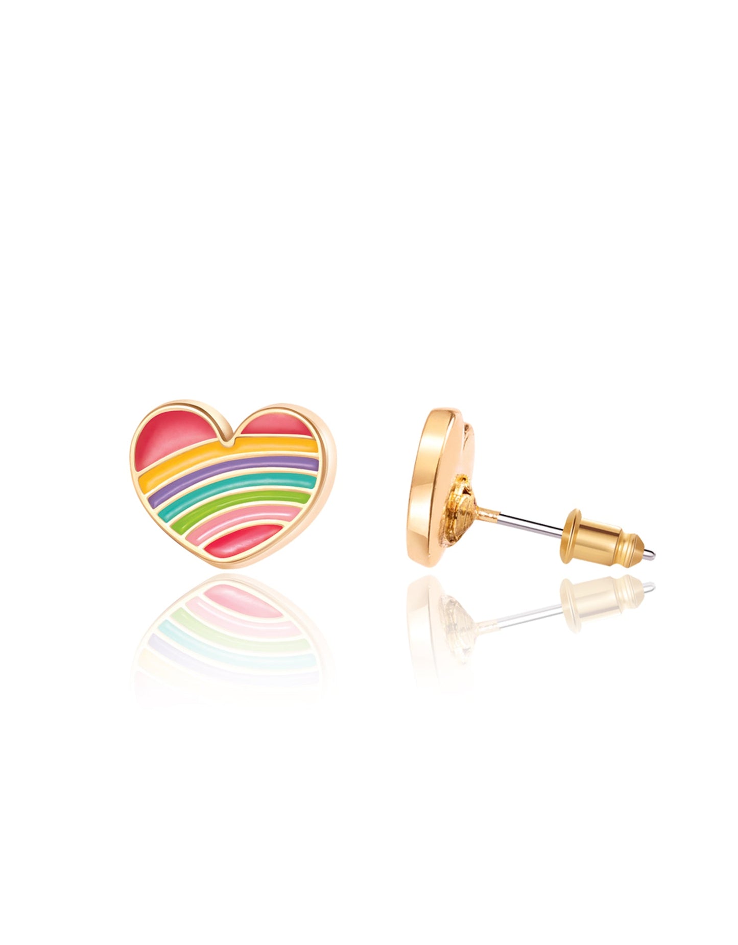 Necklace and Earring Gift Set - Rainbow Heart - Girl Nation