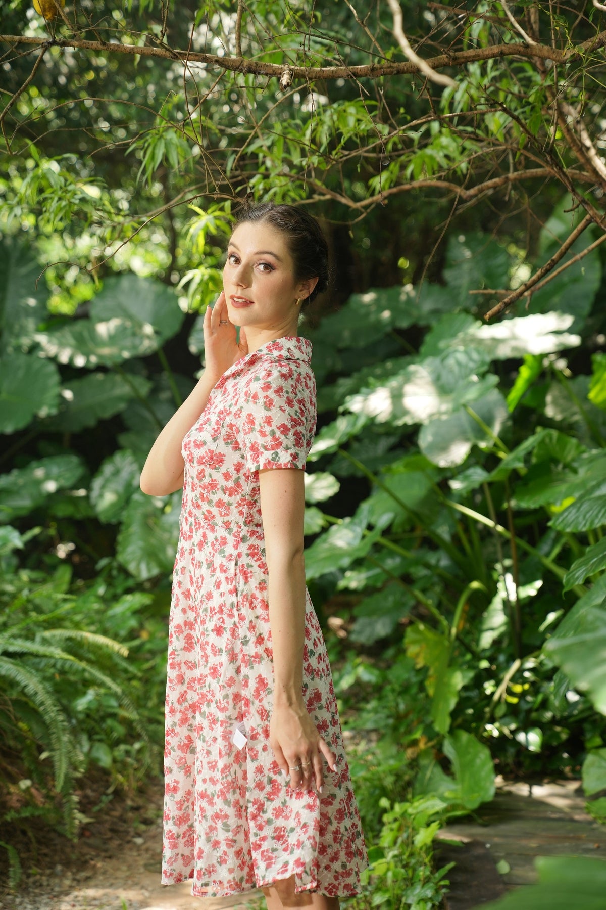 Rosalie Floral Fit-and-Flare Shirt Dress