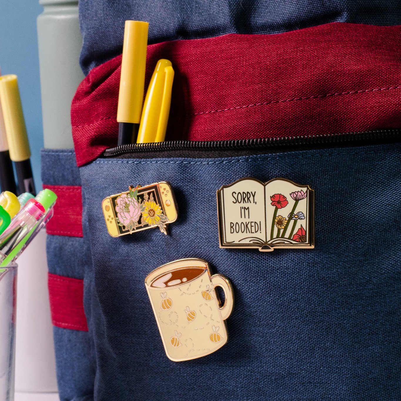 Big Bee-tha Cup Of Joe Enamel Pin