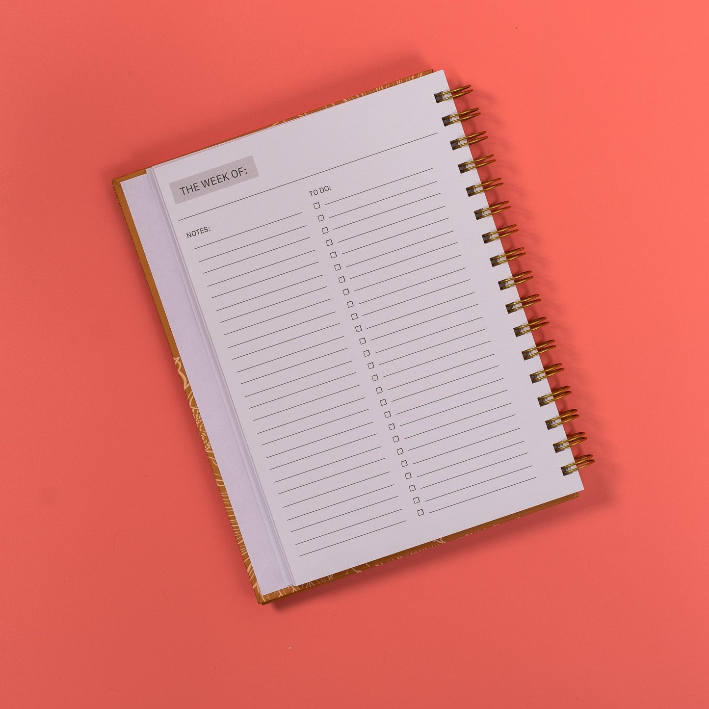 Golden Sunflower 12 Month Undated Planner