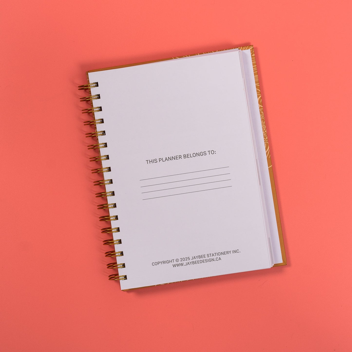 Golden Sunflower 12 Month Undated Planner