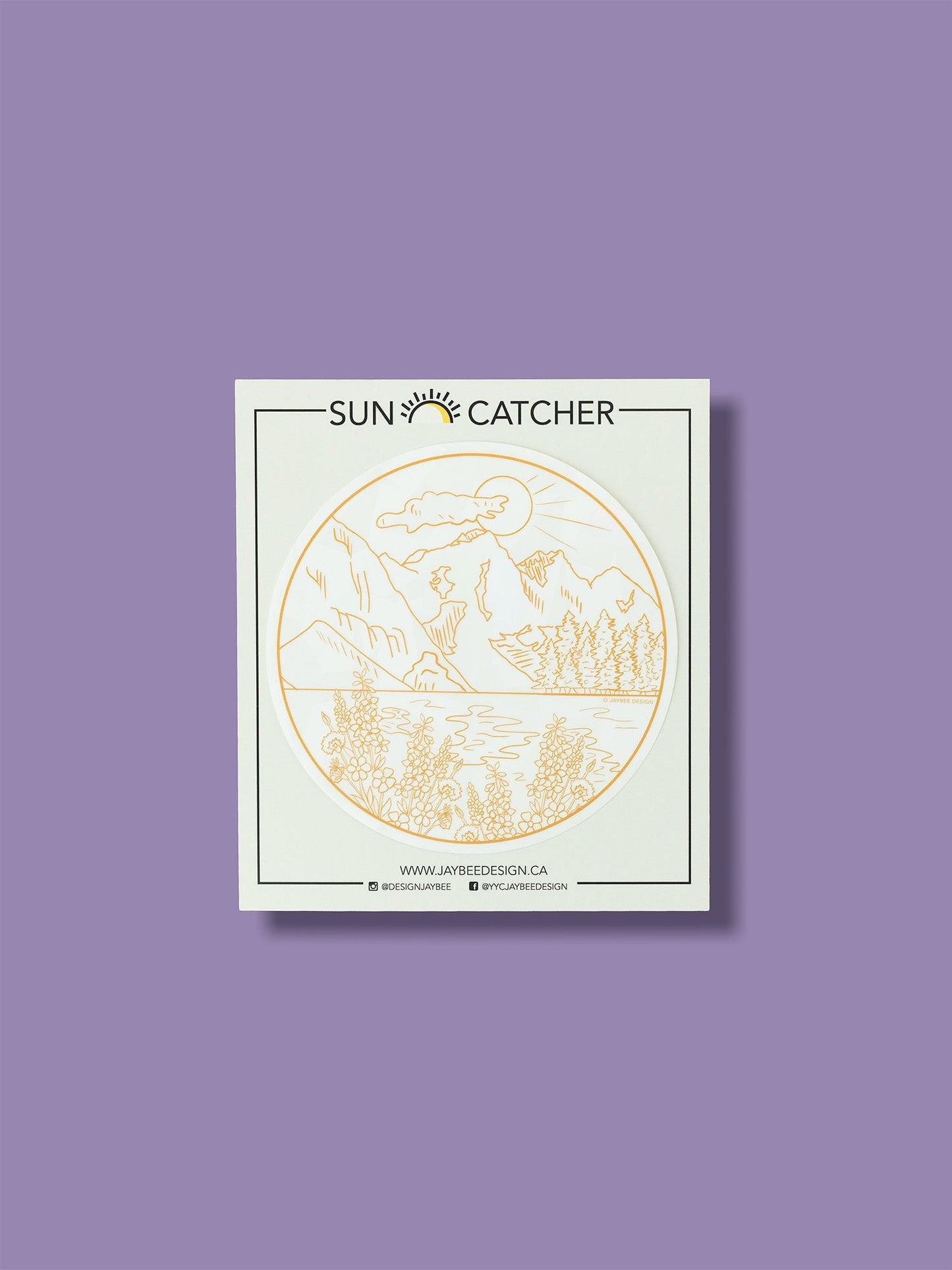 Mountain Flower Circle Sun Catcher