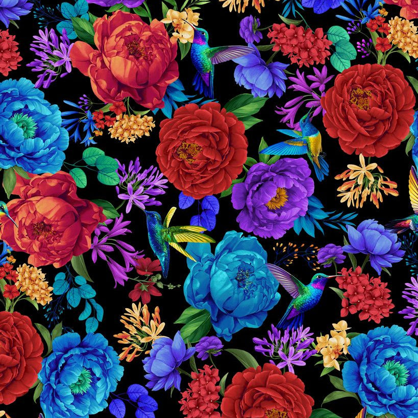 Winifred  - Jewel Jardin - Floral & Hummingbird Dress