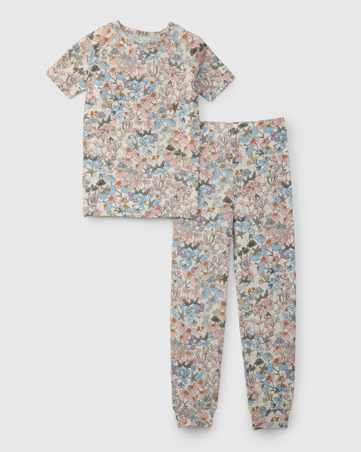 Short Sleeve Long Pants Summer Pajama Set TENCEL™ - English Garden