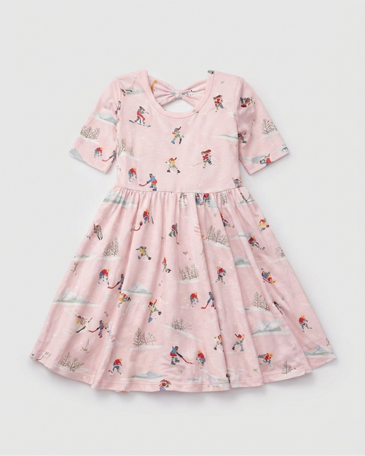 Short Sleeve Skater Dress - She Shoots She Scores