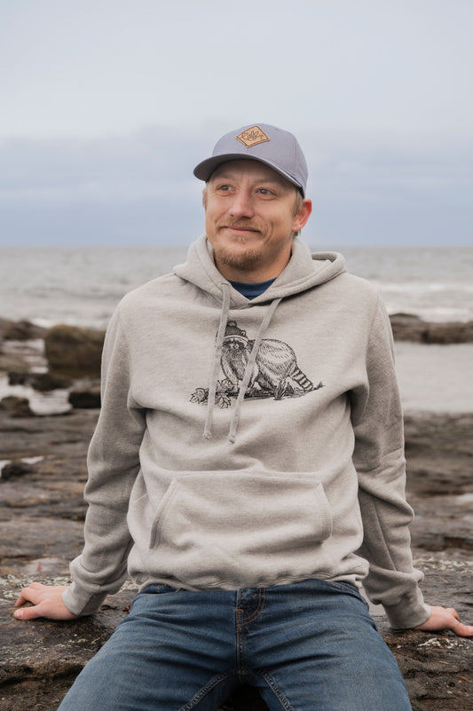 RACCOON - Unisex Eco Hoodie - Heather Grey