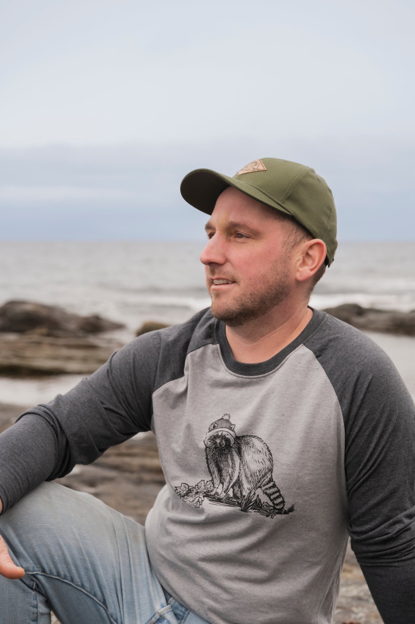 SALE - RACCOON - Unisex Eco Long Sleeve Tee