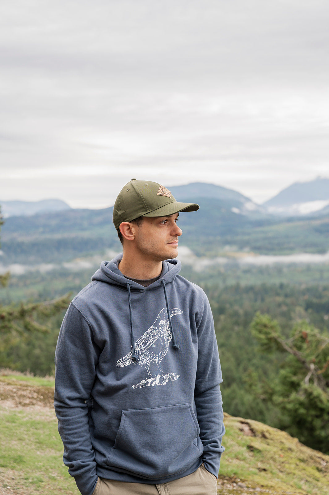 RAVEN Unisex Organic Cotton Hoodie - Slate Blue