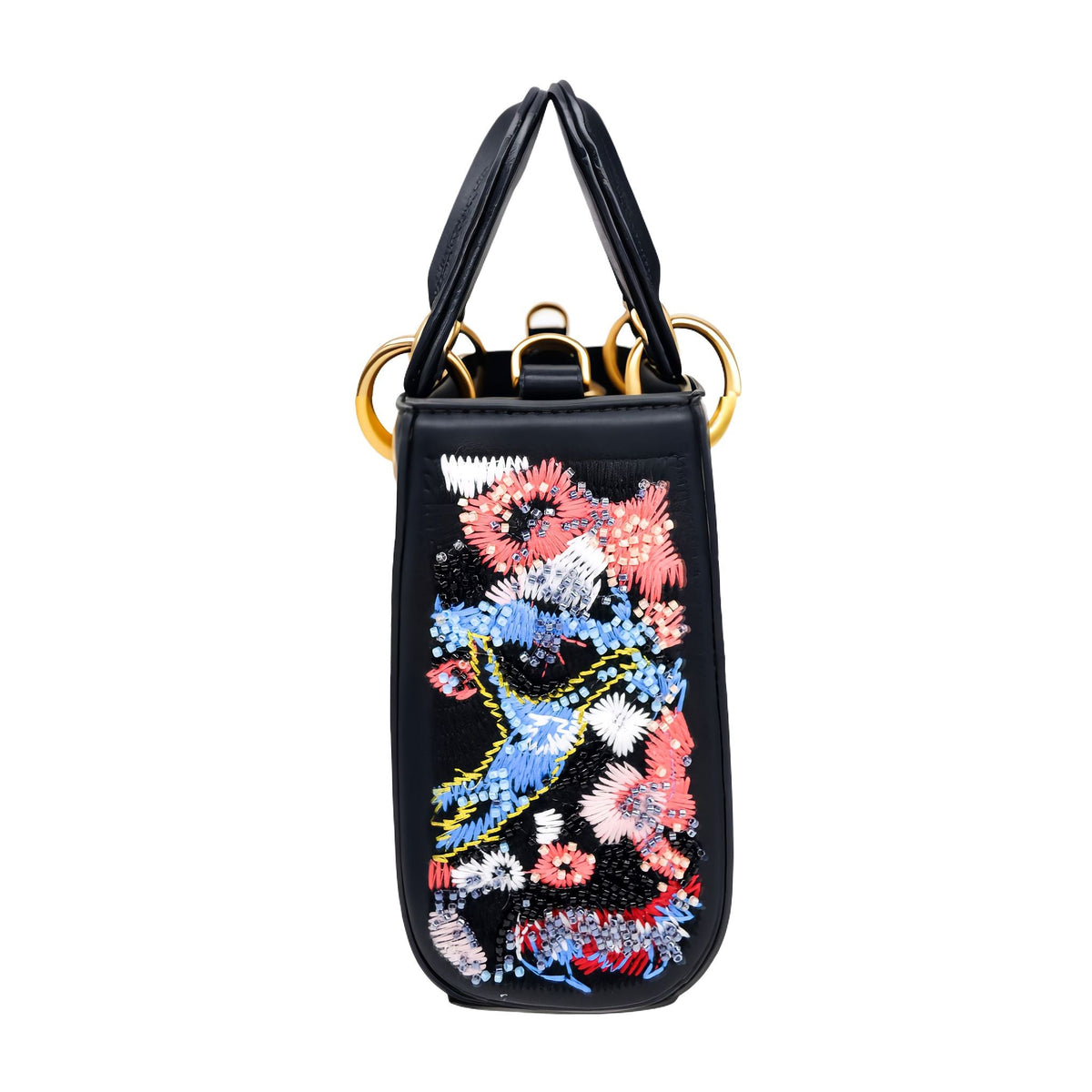 Sahi London Spring Bloom Black Floral Handbag