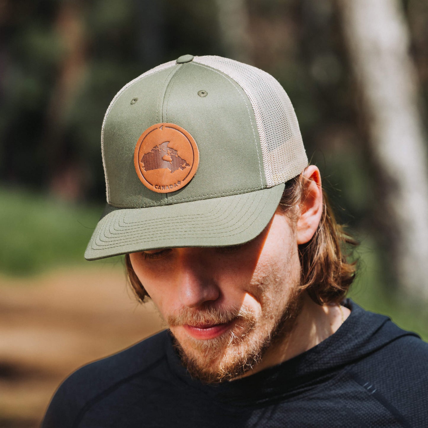 Canada Leather Patch Hat