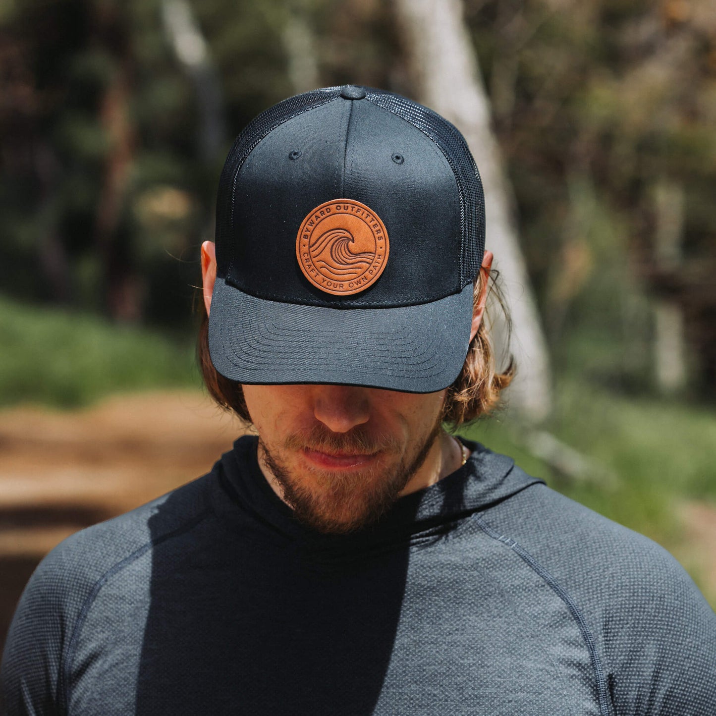 Rolling Wave Leather Patch Hat