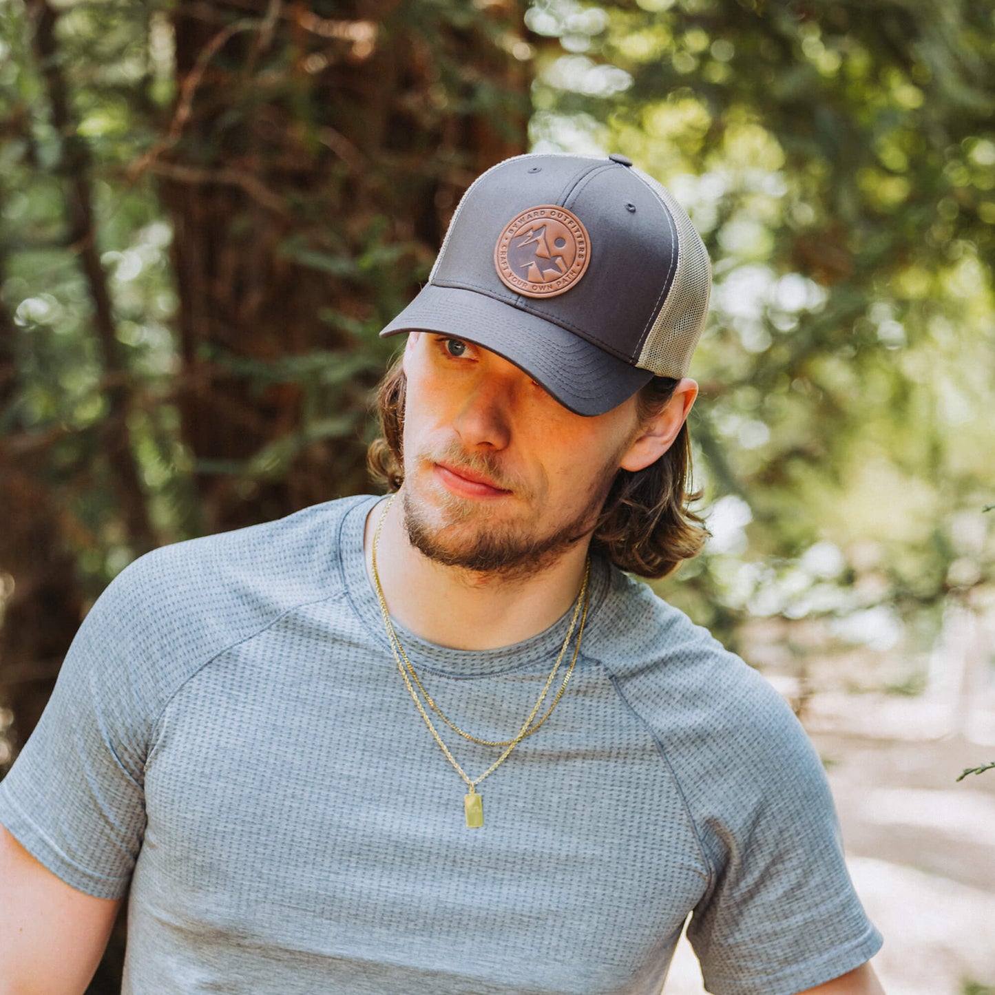 Mountain Escape Leather Patch Hat