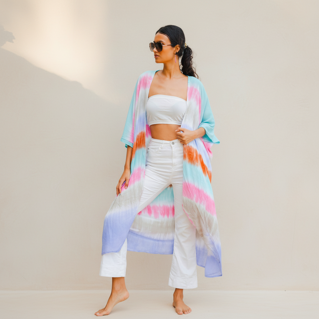 Stripey Kimono - Rainbow
