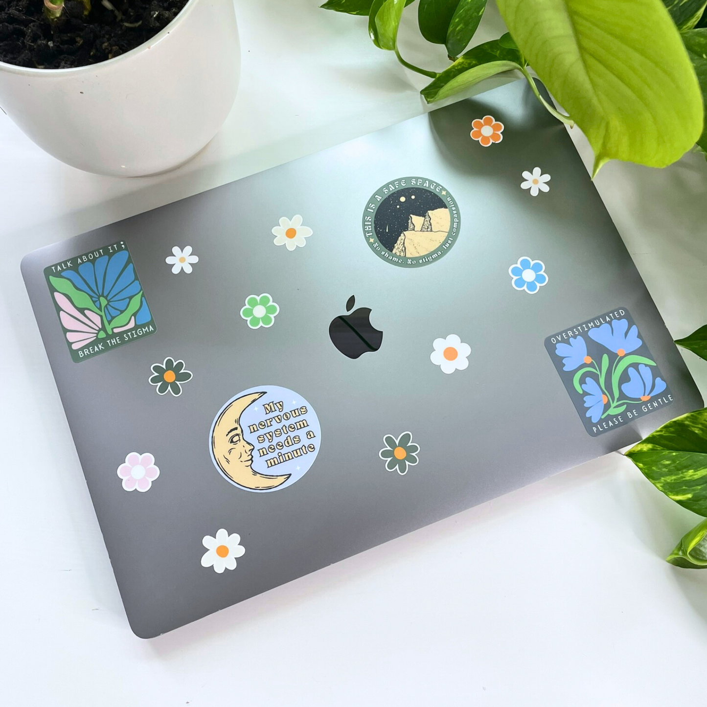 Mental Health Awareness Sticker - Talk about it; Break the Stigma