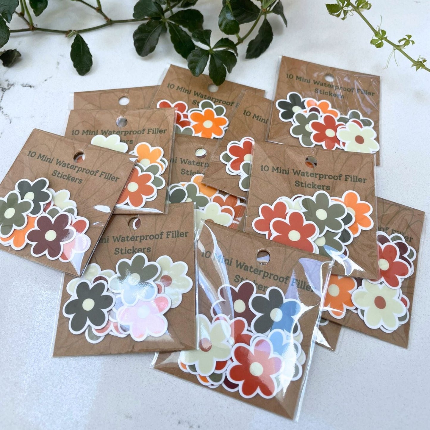 Mini Autumn Daisy Sticker Pack