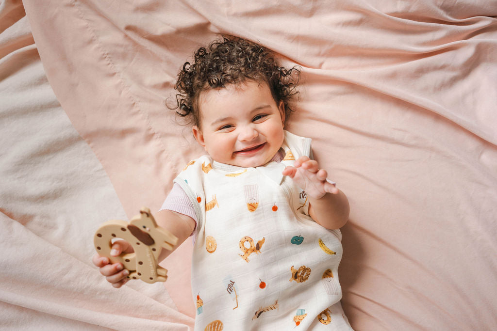 Baby Bamboo Muslin Sleep Bag 0.5 TOG - French Breakfast