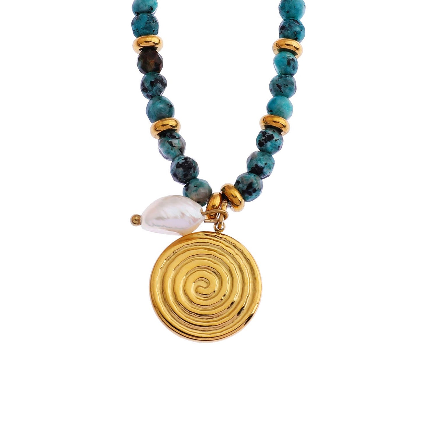 MEDELLIN: Contemporary Link Chain With TOURQUOISE Beads