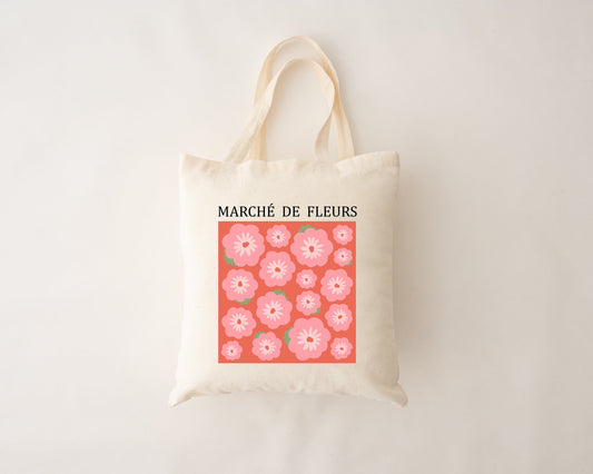 Sac réutilisable - Marché de fleurs
