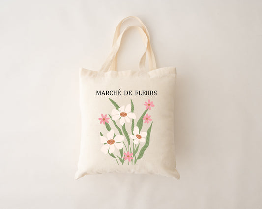 Sac réutilisable - Marché de fleurs