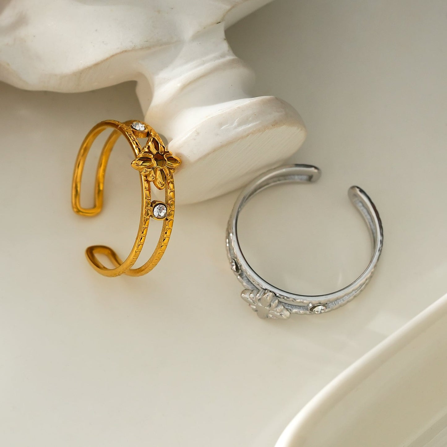 Vintage Inspired Double Stacked Ring