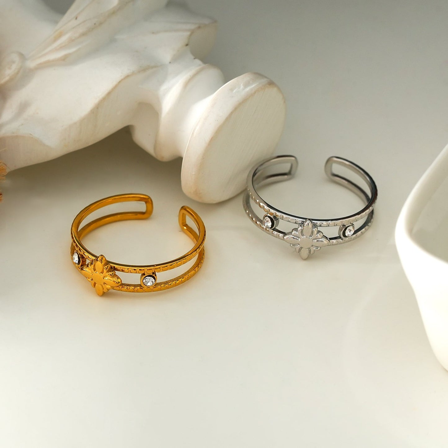 Vintage Inspired Double Stacked Ring