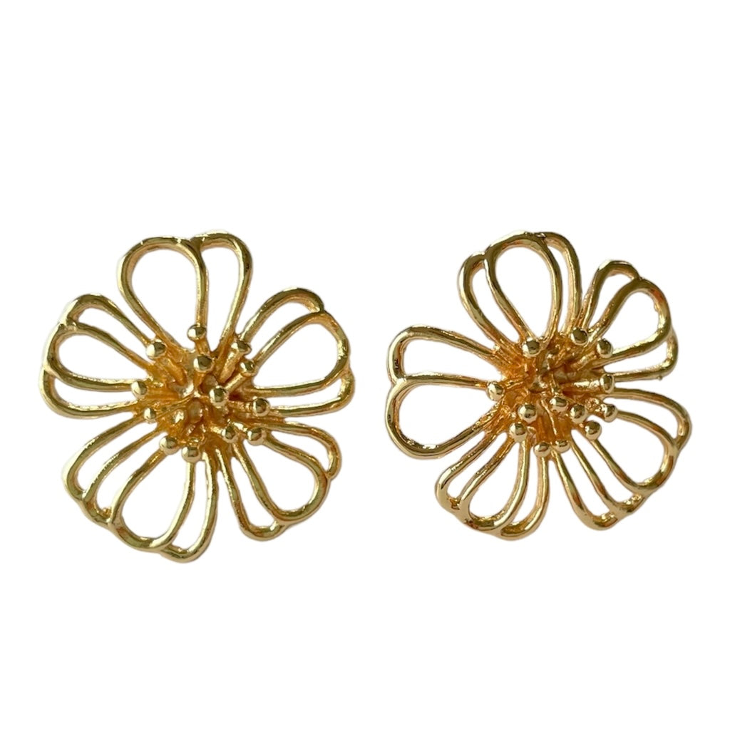 Marigold Gold Flower Studs