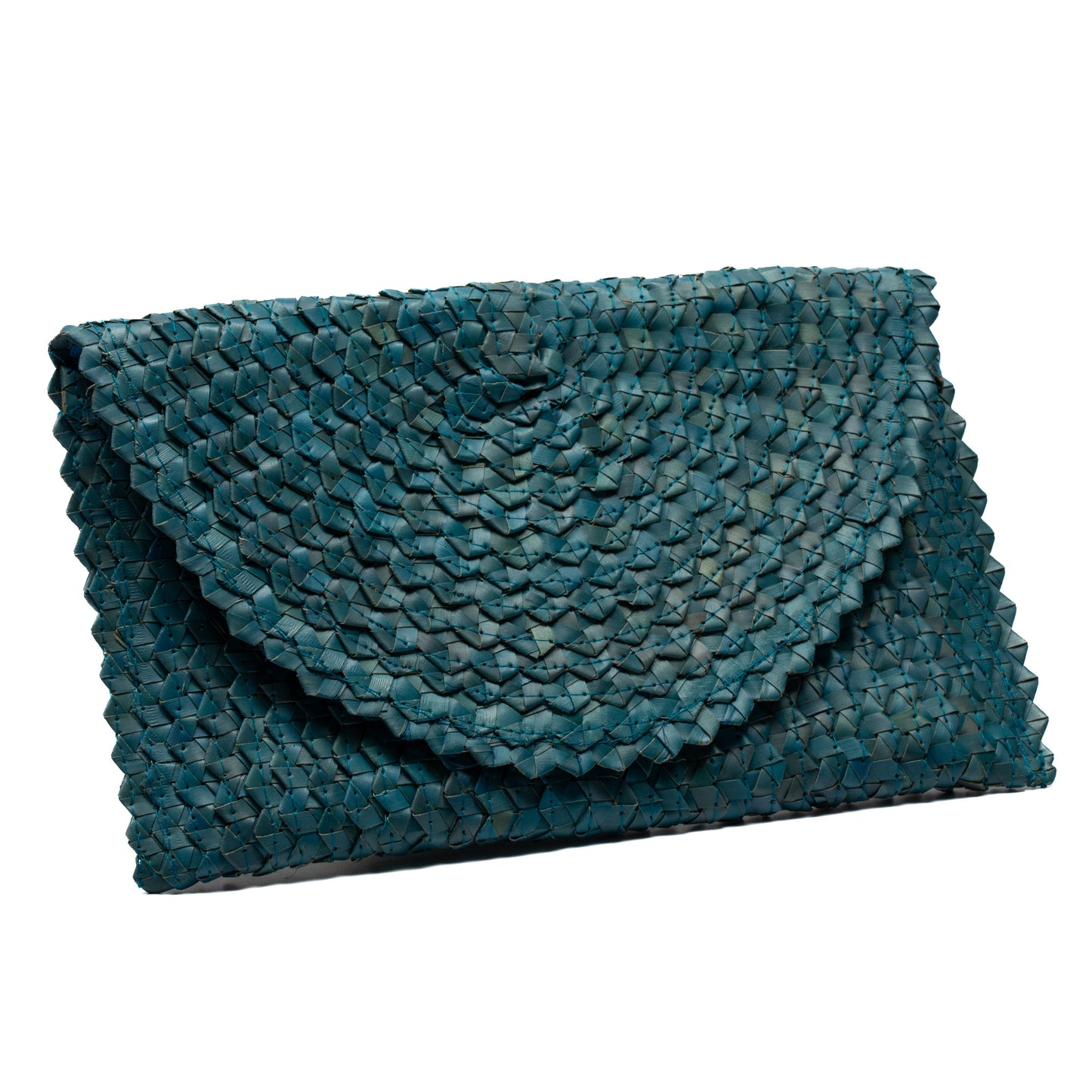 Pandan Leaf Clutch Purse - Blue