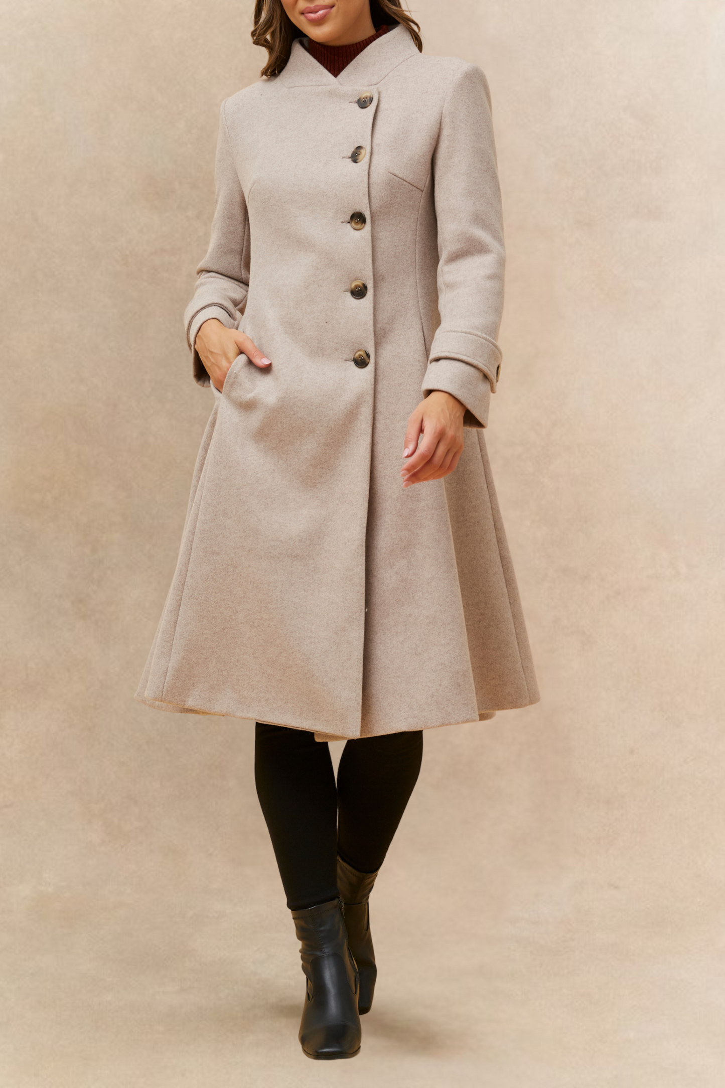 Harper Retro Flared Coat
