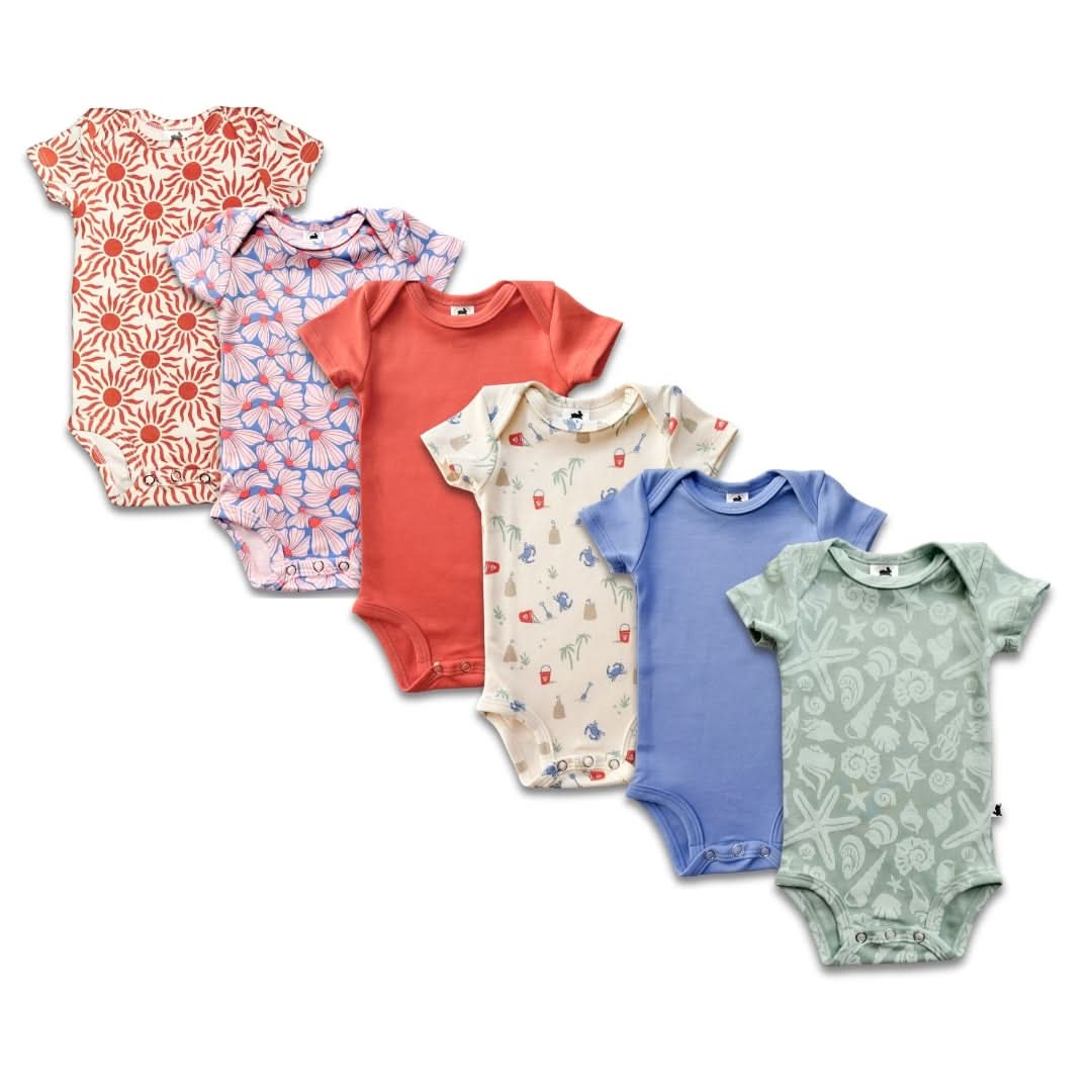 Bamboo Baby Short-Sleeved Bodysuit | Sunkissed