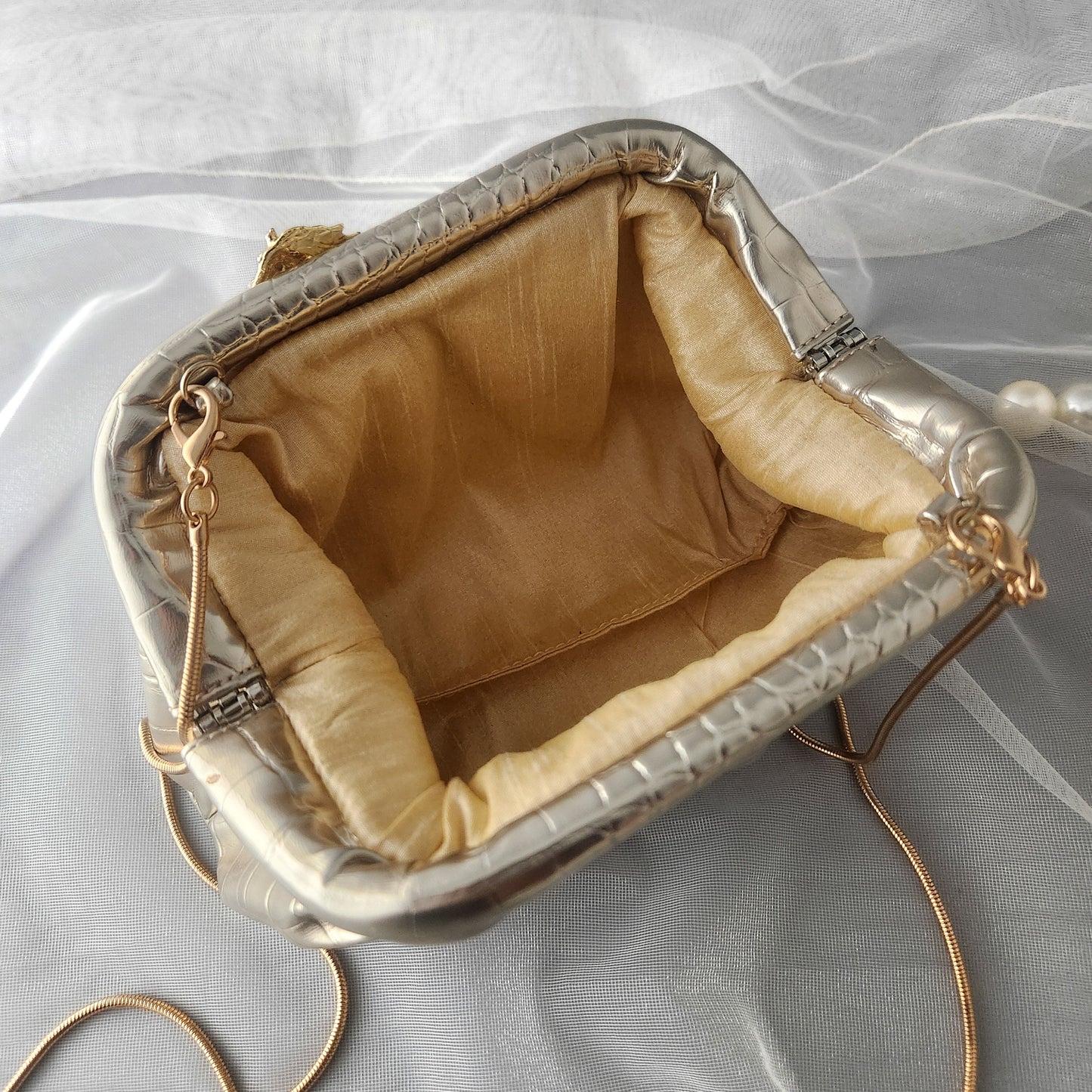 Golden Gallop Cloud Clutch