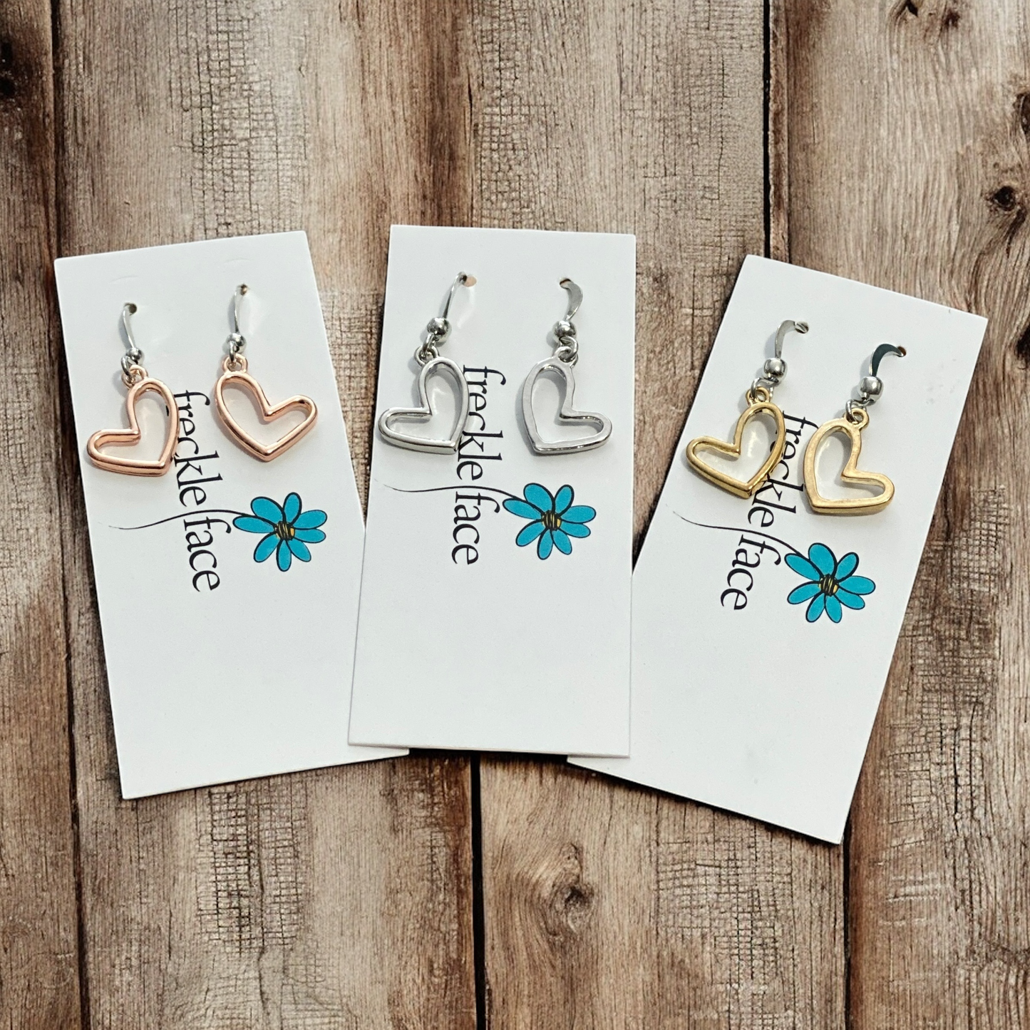 Open Heart Hook Earrings