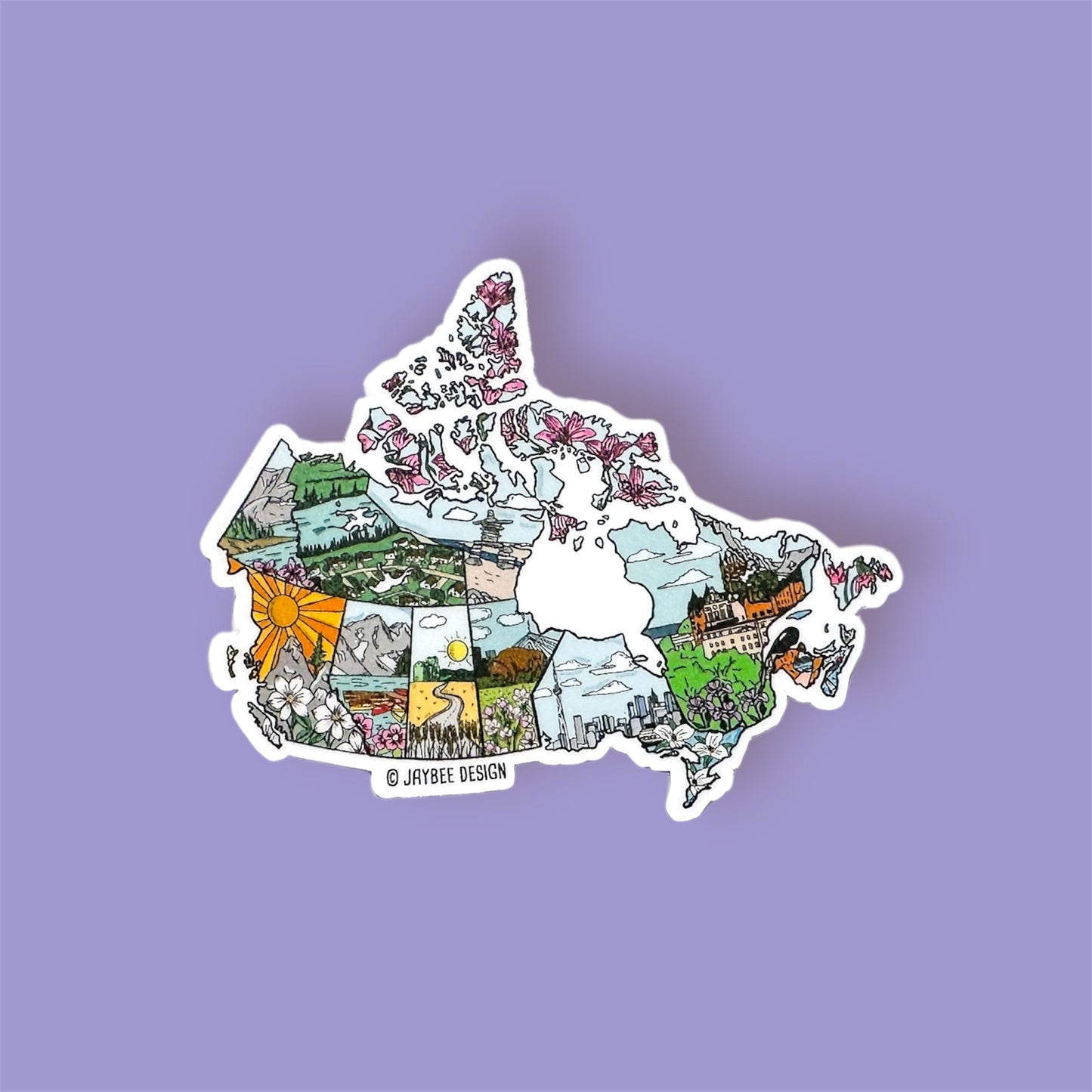 Canada Illustrated Map Magnet