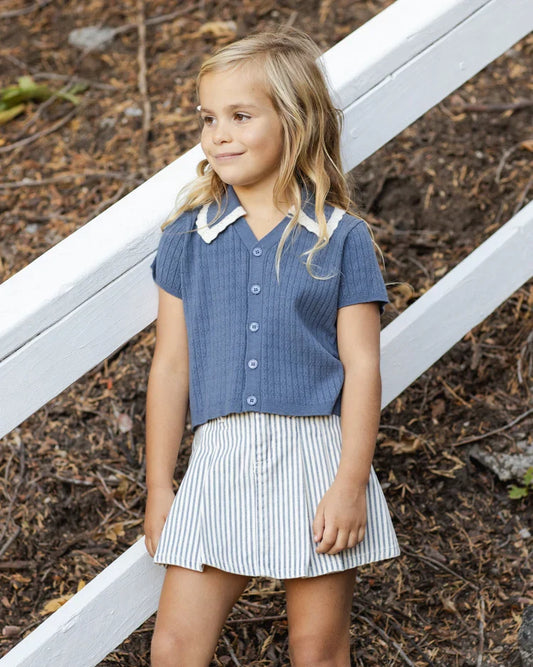 Sloane Knit Top | Marine | Rylee & Cru