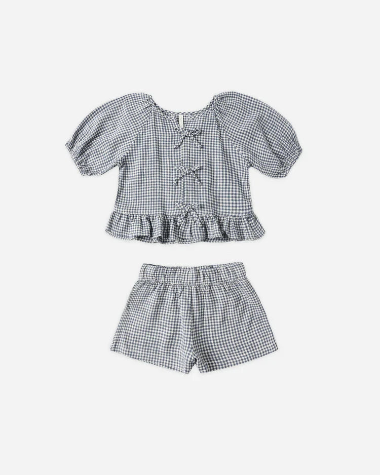 Juniper Set | Marine Gingham | Rylee & Cru