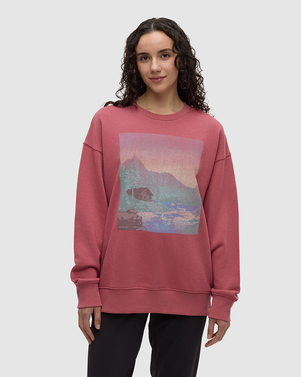 Washed Lakeshore Relaxed Crew