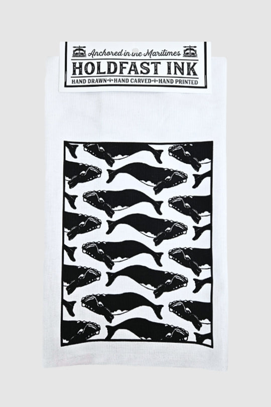 Right Whale Pod Tea Towel