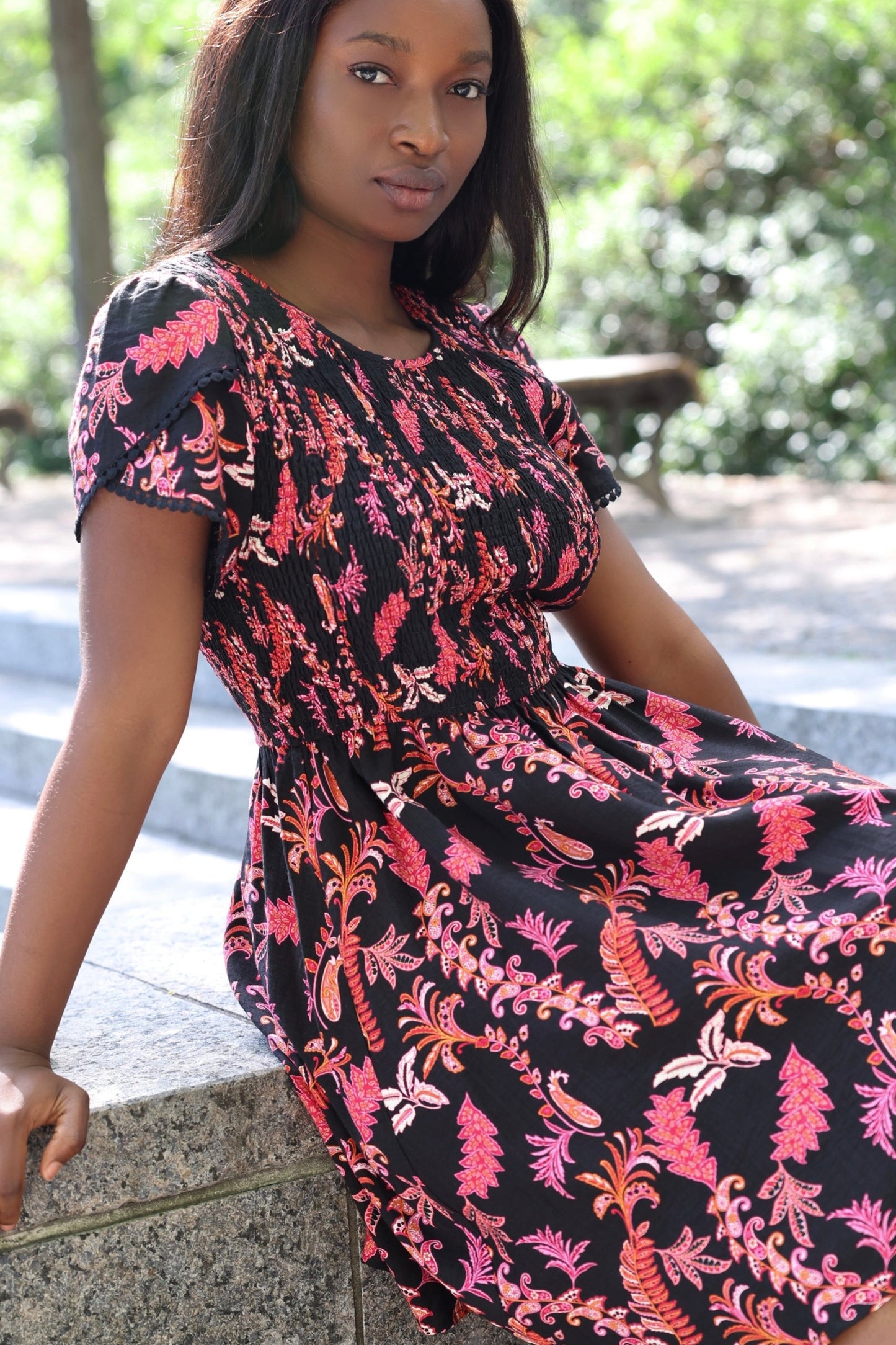 Rosalie Paisley Short Dress