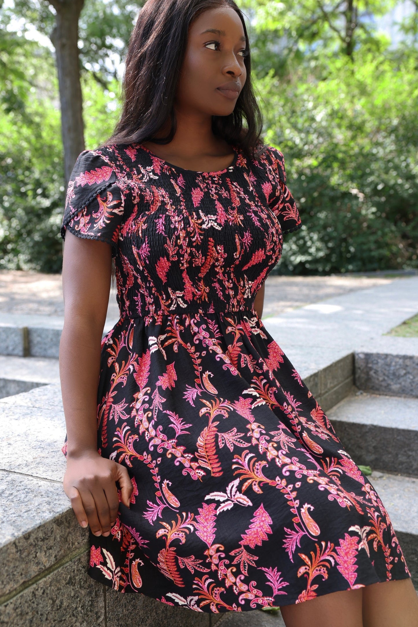 Rosalie Paisley Short Dress